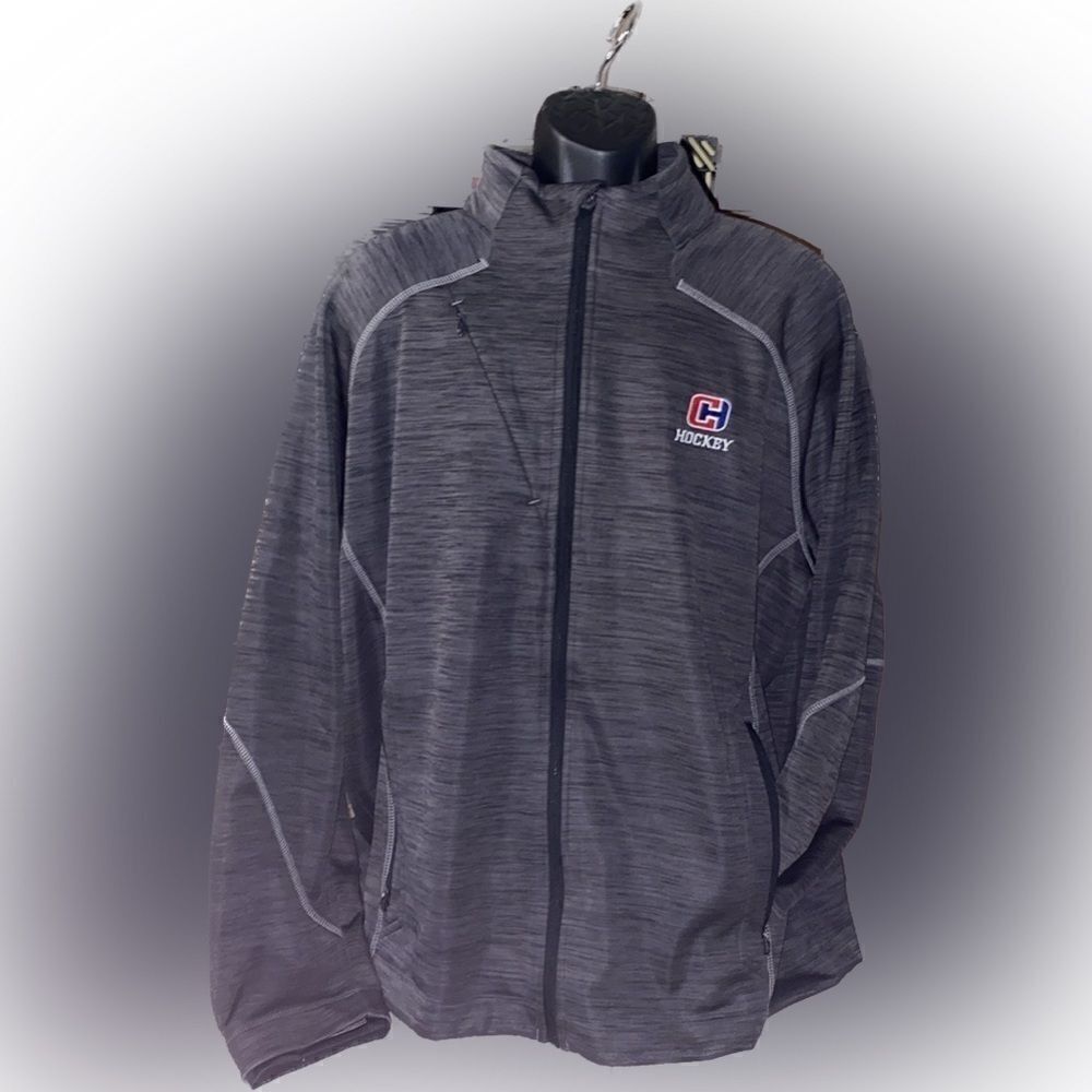 North End Sport Men’s Full Zip  Grey Fleece Lined Jacket (XXL) Hockey